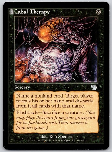 Cabal therapy uncommon - therapy,